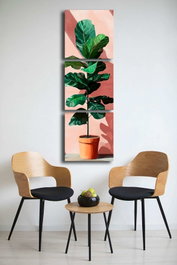 Wallity Pintura Decorativa en Lienzo 3 Piezas Multicolor
